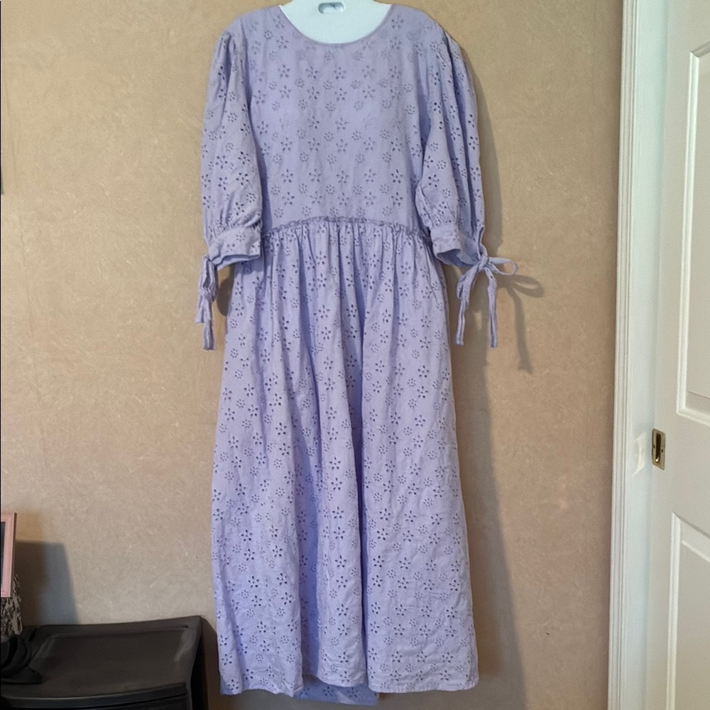 ASOS Purple Sundress with 3/4 Bishop Sleeves